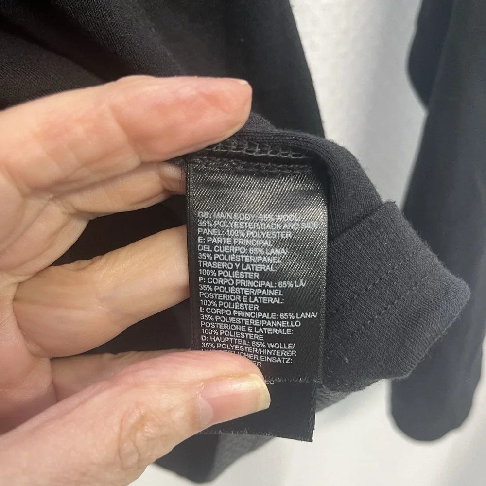 The North Face Summit Series Black 1/4 Zip Wool‎ Blend Pullover Large Hiking